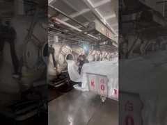 Registrazione in loco del processo di produzione della fabbrica di tessuti della Jiarui Textile Company